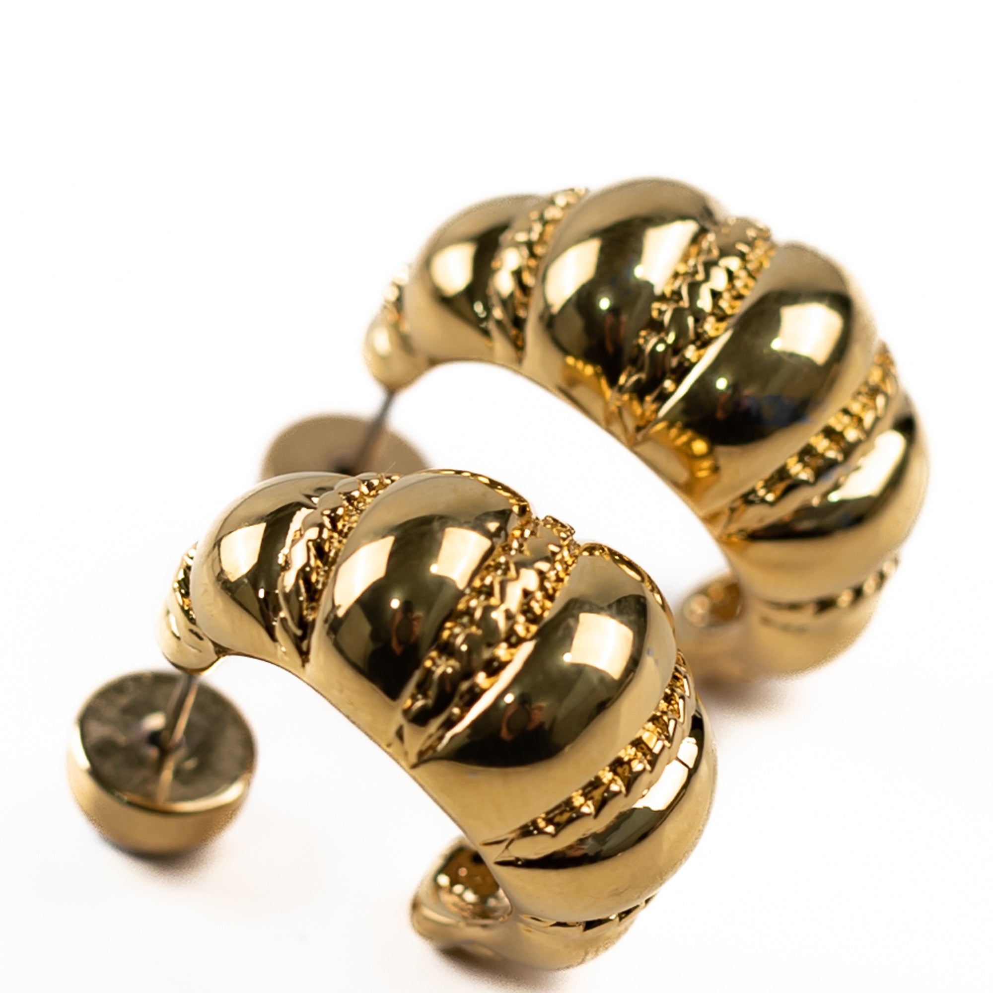 店舗用品 hoopu Chunky Hoop Gold Earring – Lisa Zhao